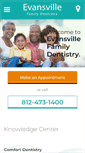Mobile Screenshot of evansvillefamilydental.com