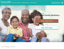 Tablet Screenshot of evansvillefamilydental.com